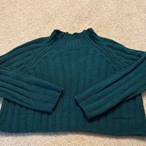 American Eagle Outfitters dark green Mock Neck Sweater